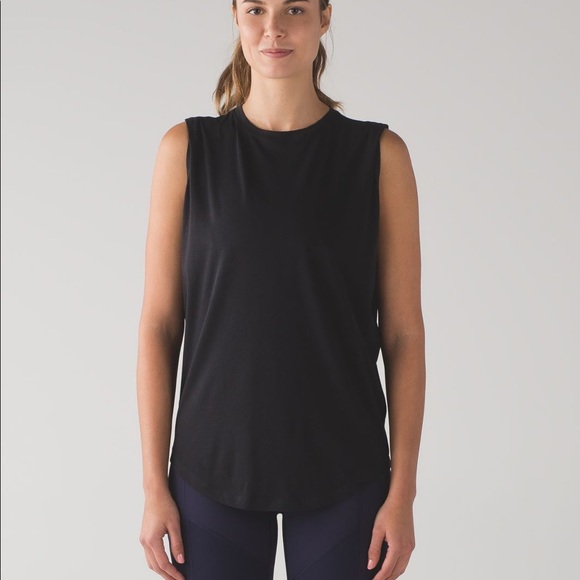 lululemon athletica Tops - Lululemon Black Brunswick Muscle Tank